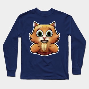 SNAX Kitten eating sandwich Long Sleeve T-Shirt